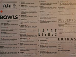 Menu that you can hopefully read. at li.ke in Berlin