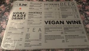 Menu 2/2 (Drinks).  at li.ke in Berlin