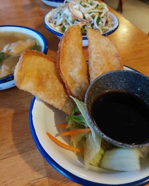 Fried dumplings. at li.ke in Berlin