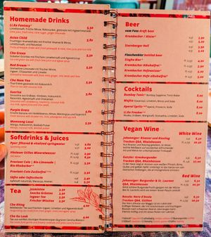 Menu page at li.ke at li.ke in Berlin