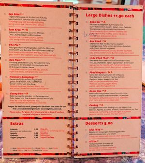 Menu page at li.ke at li.ke in Berlin