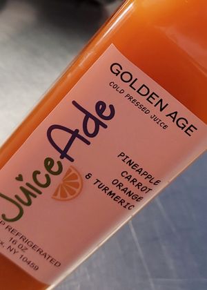 The Golden Age Cold-Pressed Juice: One of Our Fan Favorites! at Juiceade in Bronx