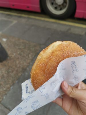 Cinnamon and sugar donut at Oh Donuts & Coffee in Belfast
