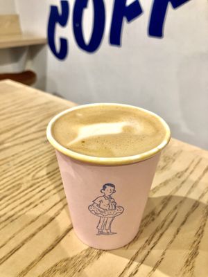 Oat latte  at Oh Donuts & Coffee in Belfast
