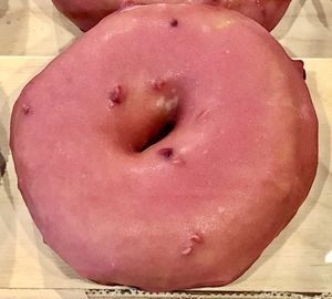 Orange hibiscus   at Oh Donuts & Coffee in Belfast