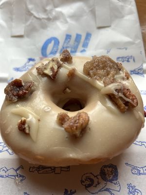 Maple and Salted Caramel Pecan  at Oh Donuts & Coffee in Belfast