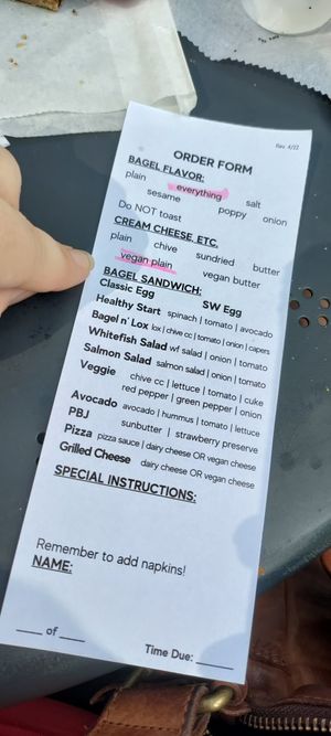 Sandwich options at Baked by Yael in Washington