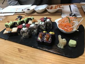 Sushi at Roots & Rolls in Barcelona