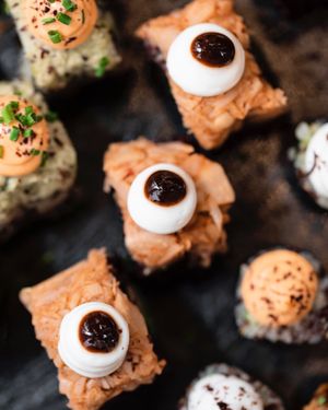 Vegan sushi tasting menu at Roots & Rolls in Barcelona