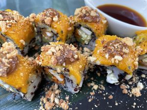 Sushi - Hip carrot  at Roots & Rolls in Barcelona