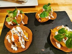 Japanese tacos, a bit strange at Roots & Rolls in Barcelona