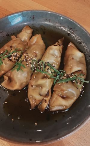 gyoza at Roots & Rolls in Barcelona