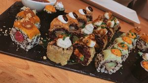 Sushi😍 at Roots & Rolls in Barcelona