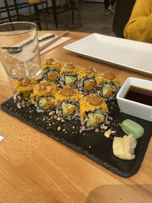 Hip caroots sushi  at Roots & Rolls in Barcelona