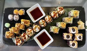 Veg Sushi at Roots & Rolls in Barcelona