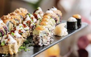 Veg Sushi at Roots & Rolls in Barcelona