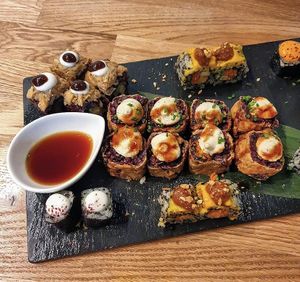 Veg Sushi at Roots & Rolls in Barcelona