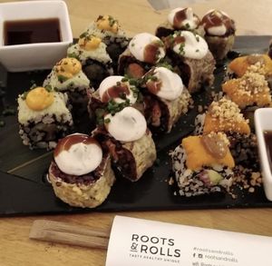 Veg Sushi at Roots & Rolls in Barcelona
