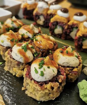 Veg Sushi at Roots & Rolls in Barcelona