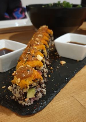 Hip Caroots Sushi at Roots & Rolls in Barcelona