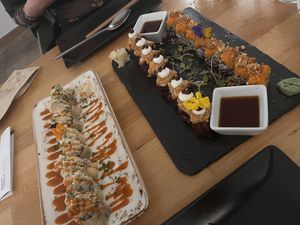 Sushi  at Roots & Rolls in Barcelona