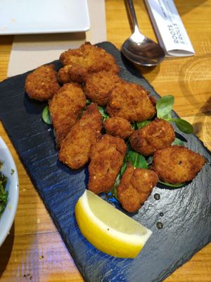 Heura seitan at Roots & Rolls in Barcelona