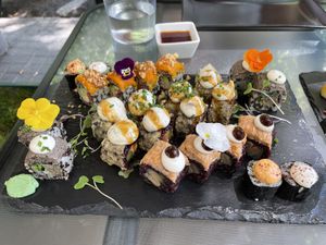 Tasting sushi (best of)  at Roots & Rolls in Barcelona