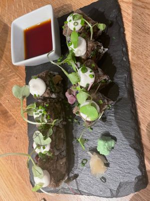 Mushroom Sushi Roll at Roots & Rolls in Barcelona