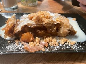 Apple Strudel at Roots & Rolls in Barcelona