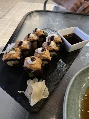 Jumping jack sushi   at Roots & Rolls in Barcelona