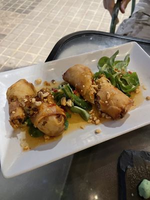 Spring rolls  at Roots & Rolls in Barcelona