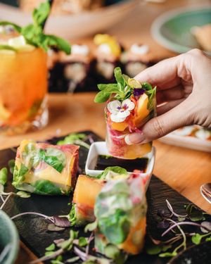 Vegan Roots & Rolls Barcelona Saigon Rolls at Roots & Rolls in Barcelona