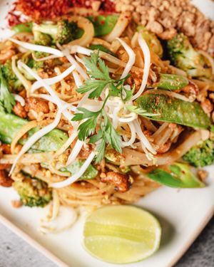 Vegan Roots & Rolls Barcelona  Pad thai at Roots & Rolls in Barcelona