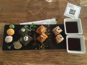 Sushi  at Roots & Rolls in Barcelona