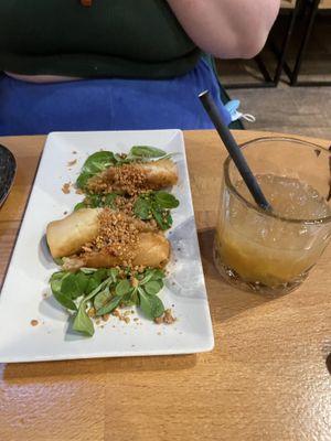 crunchy rollitas  at Roots & Rolls in Barcelona