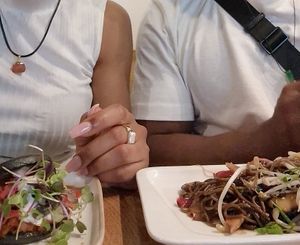 Bao buns and yakisoba noodles   at Roots & Rolls in Barcelona