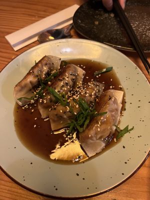 Dumplings = hav had better   at Roots & Rolls in Barcelona