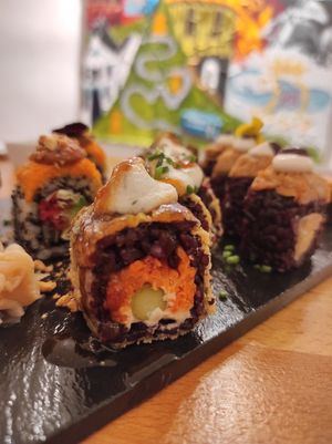 Sushi at Roots & Rolls in Barcelona