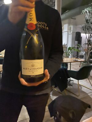 Champagne!!!  at Roots & Rolls in Barcelona