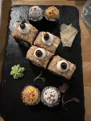 Sushi not cakes!  at Roots & Rolls in Barcelona