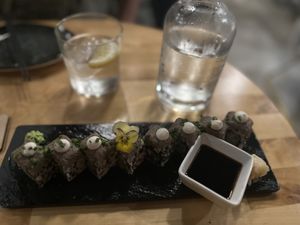 Mushroom roll   at Roots & Rolls in Barcelona