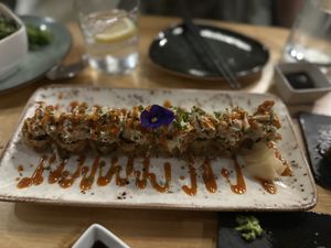 Geisha roll  at Roots & Rolls in Barcelona