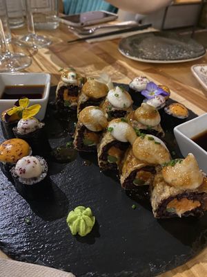 Sushi  at Roots & Rolls in Barcelona