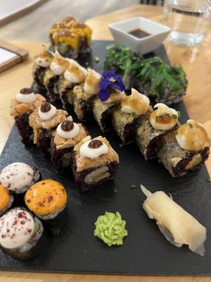 All vegan! All delicious!!  at Roots & Rolls in Barcelona