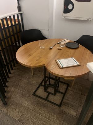 Love table   at Roots & Rolls in Barcelona