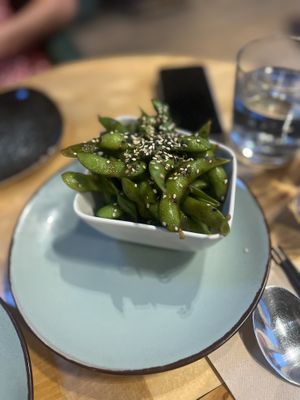 Edamame   at Roots & Rolls in Barcelona