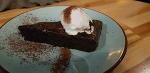 Brownie at Roots & Rolls in Barcelona