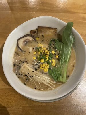 Mushroom Ramen  at Roots & Rolls in Barcelona