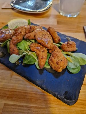 Heura karaage at Roots & Rolls in Barcelona