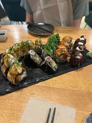 Sushi Tasting Plate  at Roots & Rolls in Barcelona
